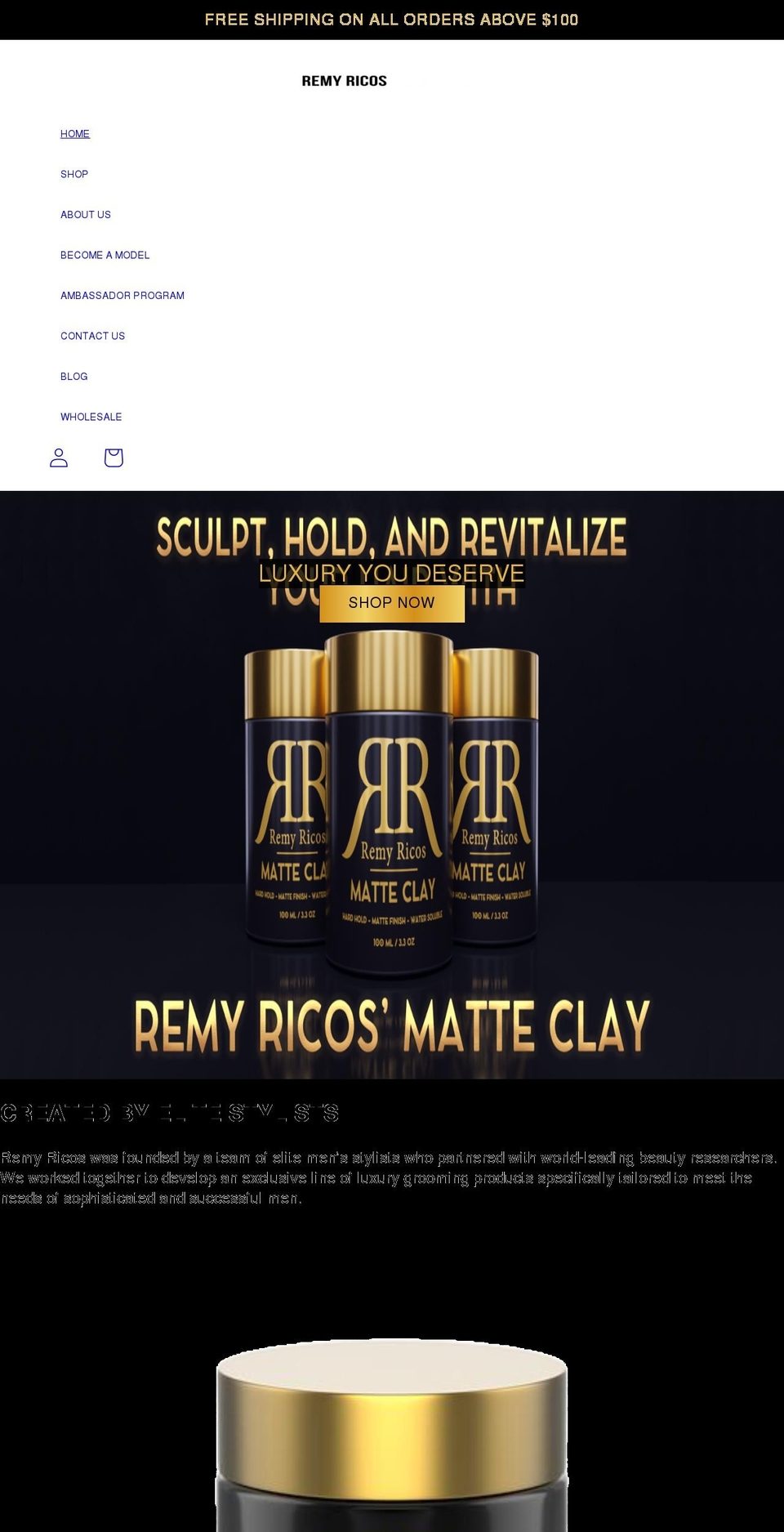 remyricos.com shopify website screenshot