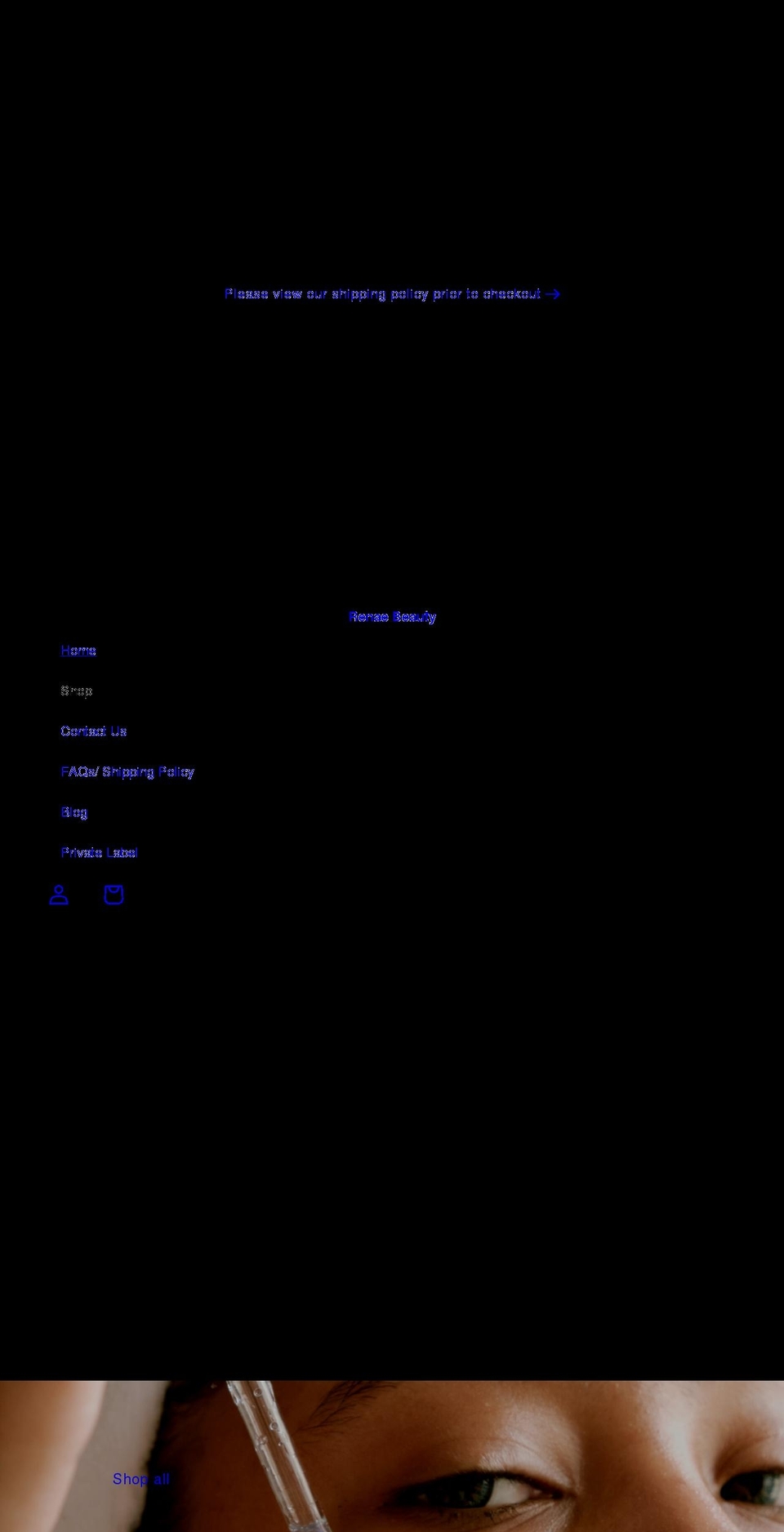 renaebeauty.com shopify website screenshot