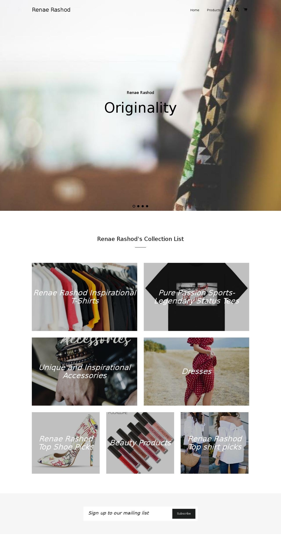 renaerashod.com shopify website screenshot