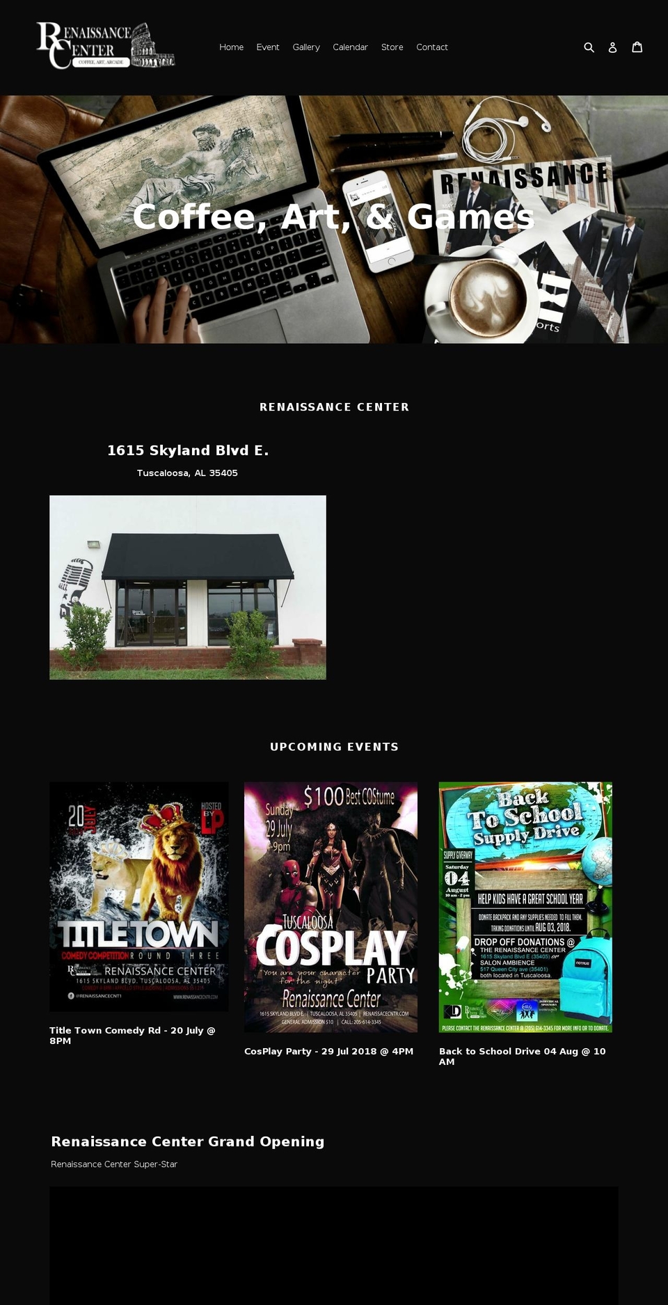 renaissancecntr.com — Shopify storefront screenshot