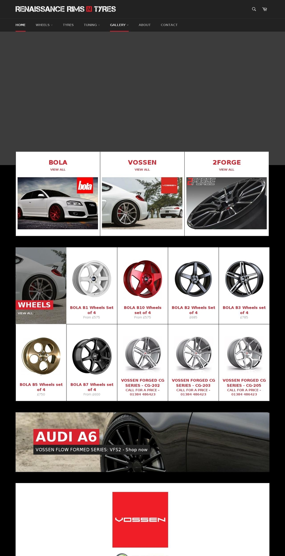 renaissancerimsntyres.com — Shopify storefront screenshot