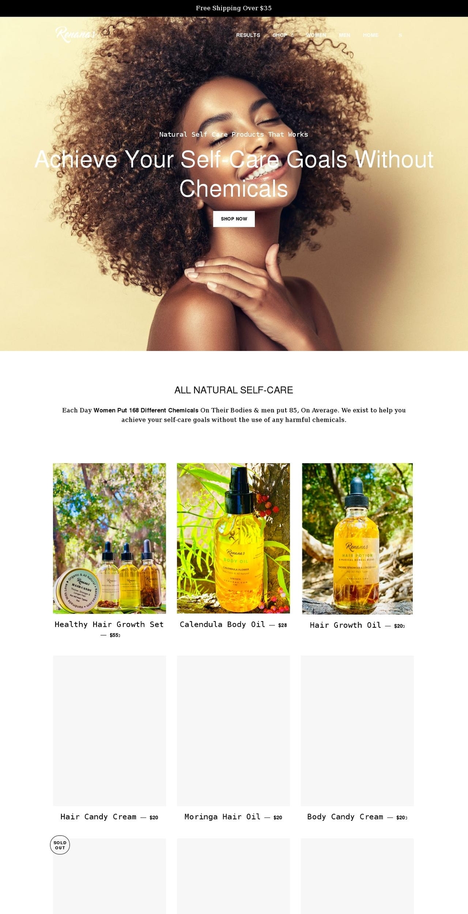 renanas.com shopify website screenshot
