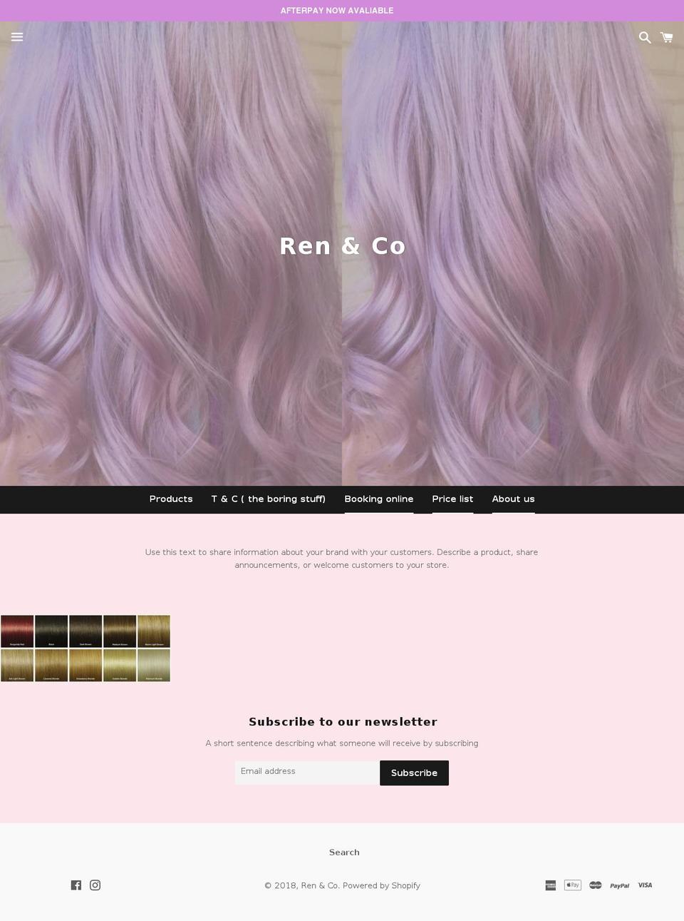 renandco.net shopify website screenshot