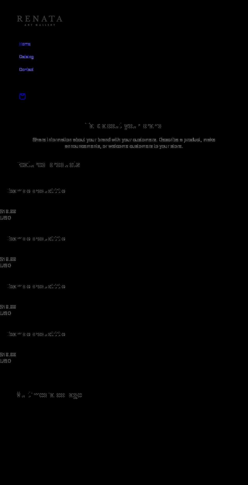 renataart.com shopify website screenshot