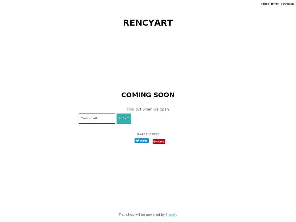 rencyart.com — Shopify storefront screenshot