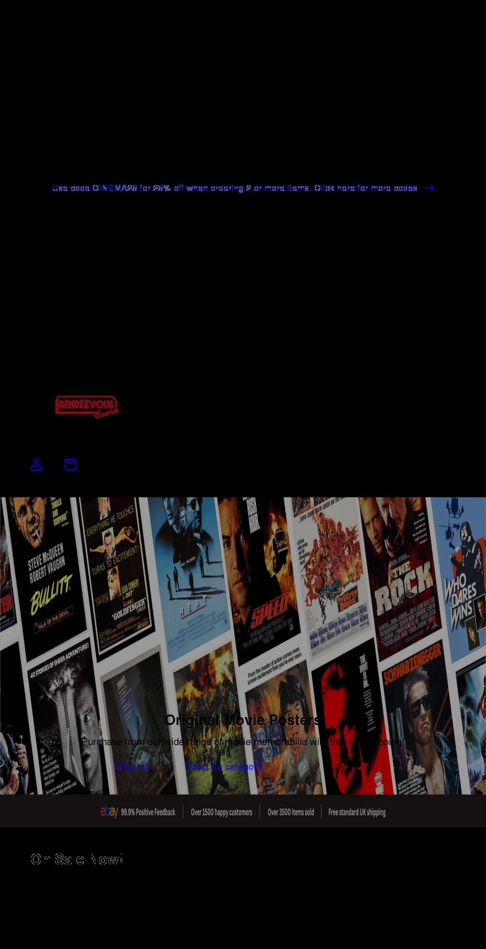 rendezvouscinema.com shopify website screenshot