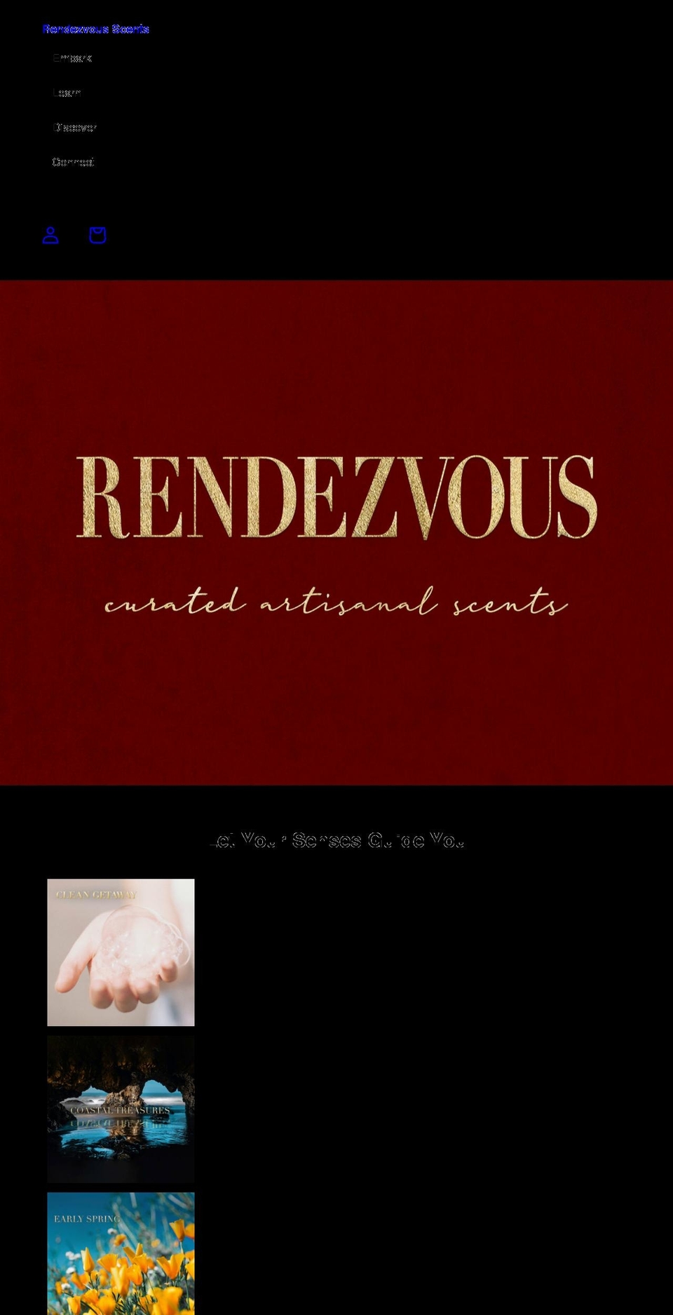 rendezvousscents.com shopify website screenshot
