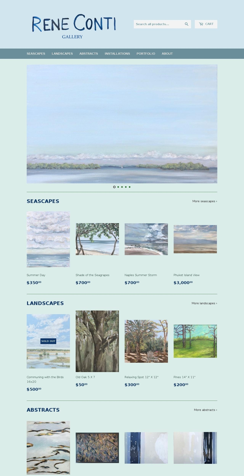 reneconti.com — Shopify storefront screenshot