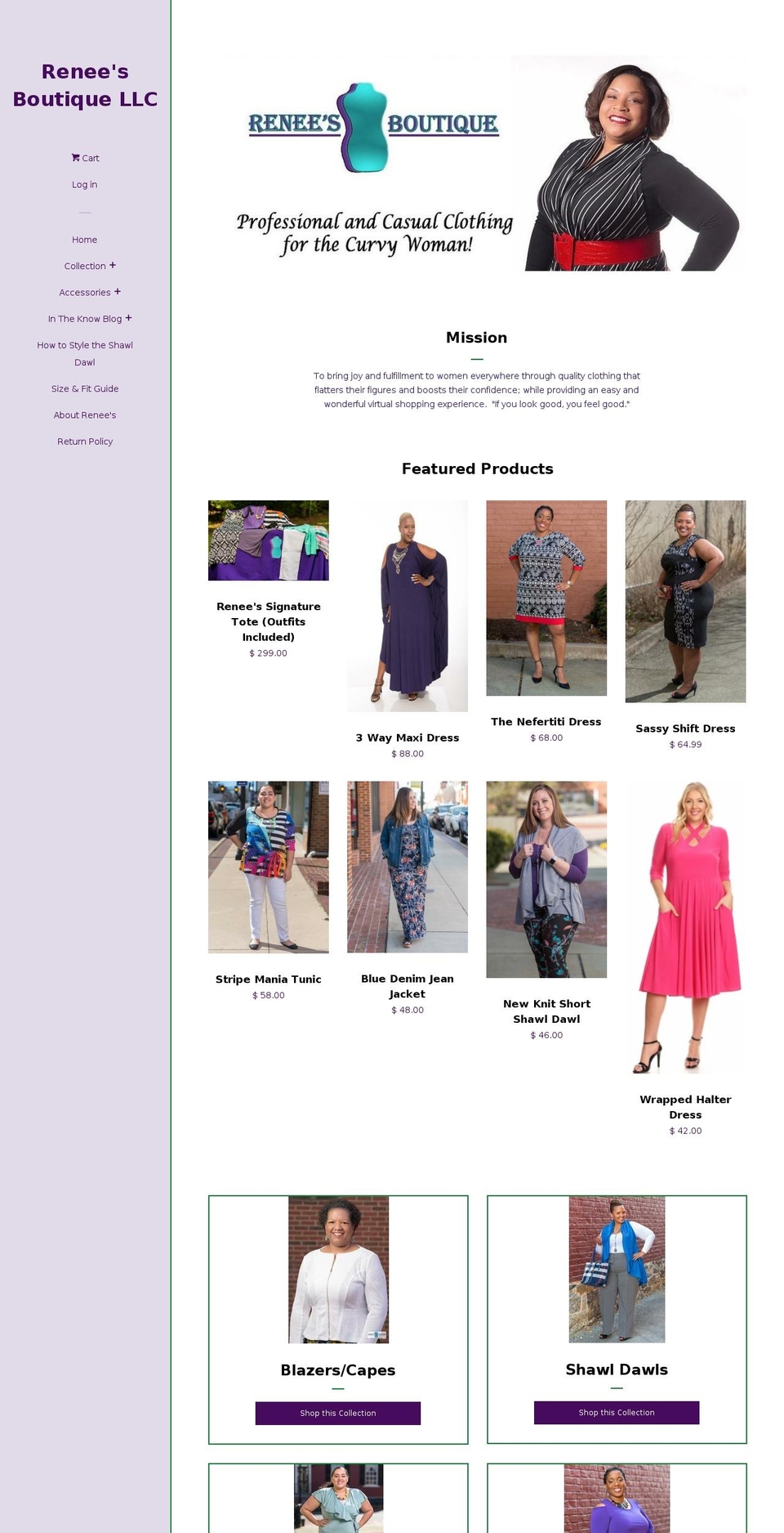 reneeboutique.com — Shopify storefront screenshot