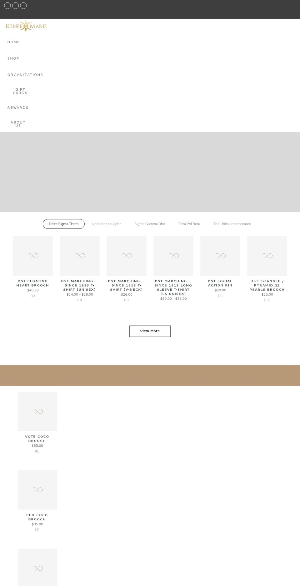 reneemarie.com shopify website screenshot