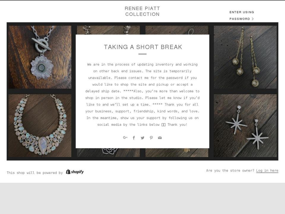 reneepiatt.com shopify website screenshot