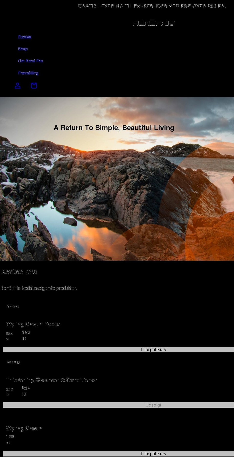 renefris.dk shopify website screenshot