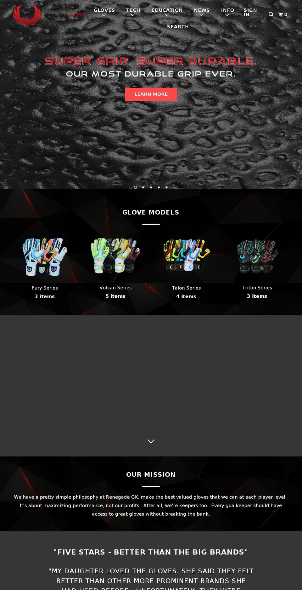 renegade-gk.com — Shopify storefront screenshot