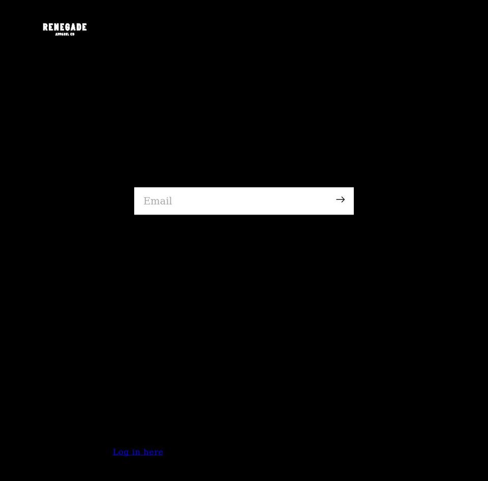 renegadeapparelco.com shopify website screenshot