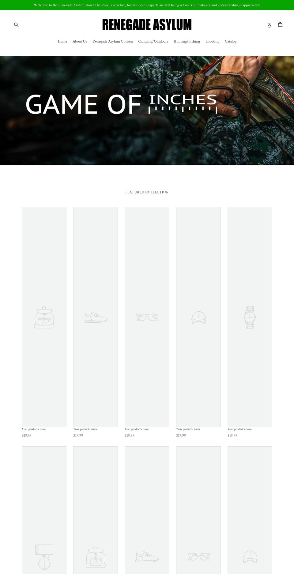 renegadeasylum.shop shopify website screenshot