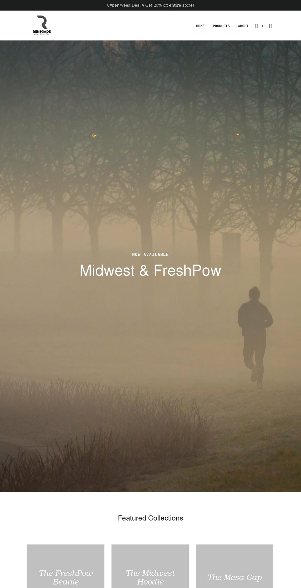renegadeathletic.co shopify website screenshot
