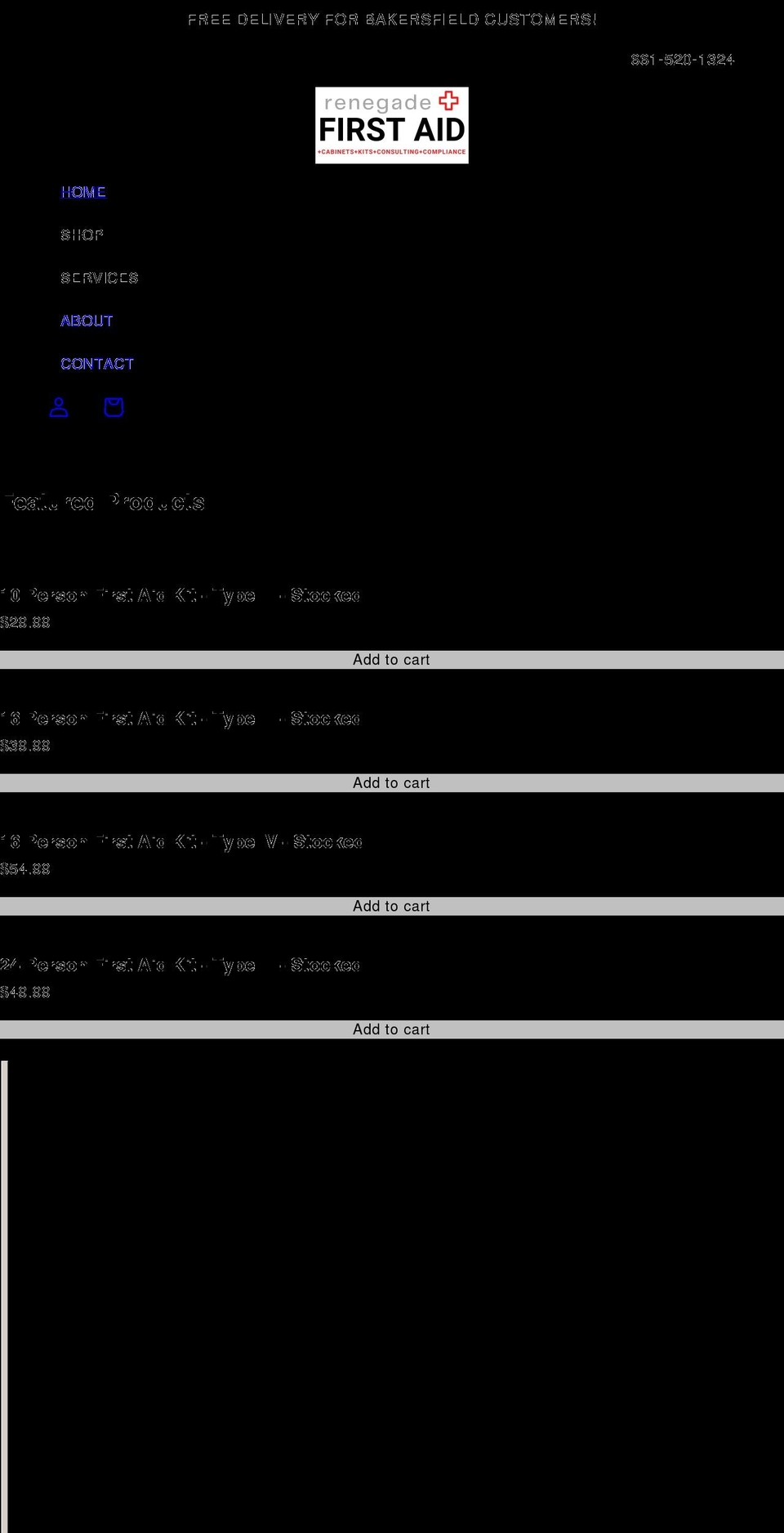 renegadefirstaid.com shopify website screenshot