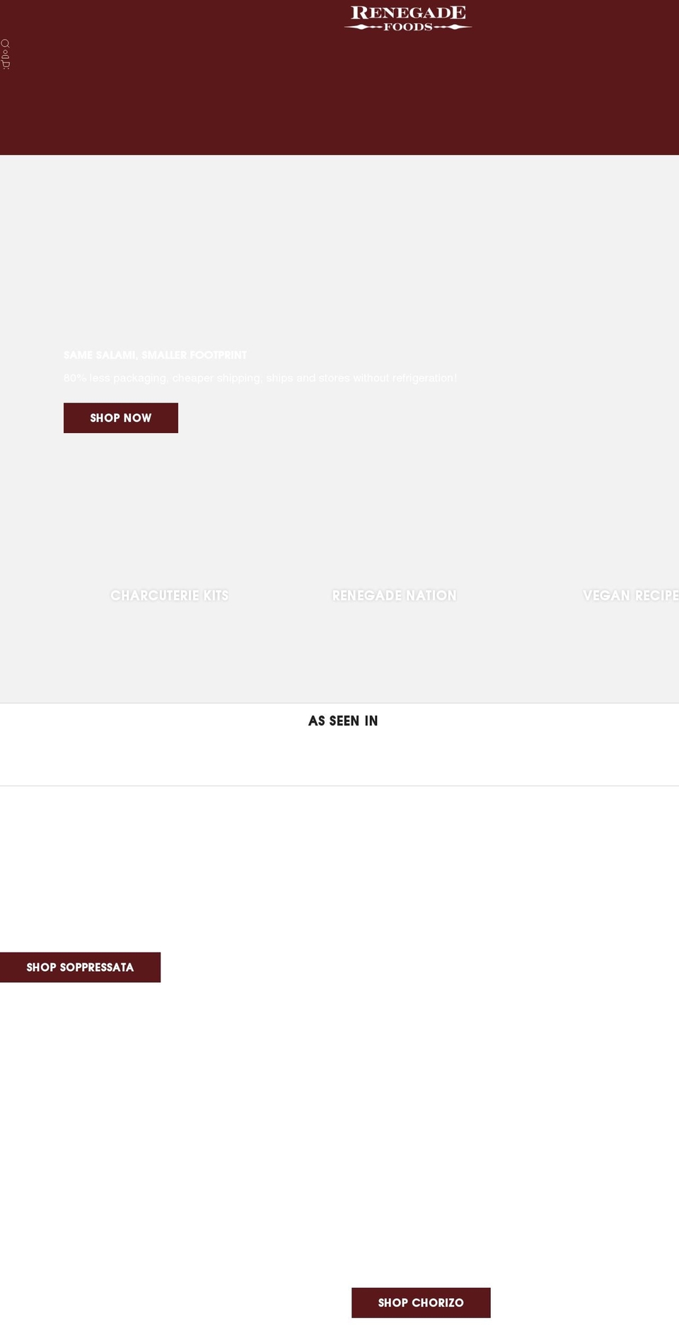 renegadefoods.com shopify website screenshot
