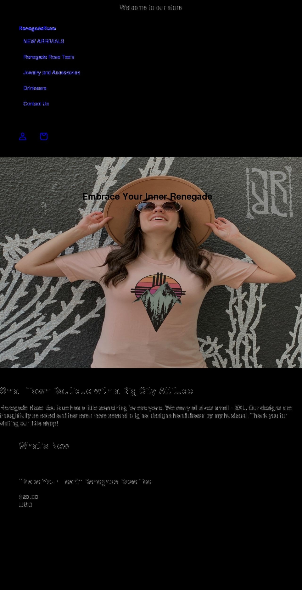 renegaderose.shop shopify website screenshot