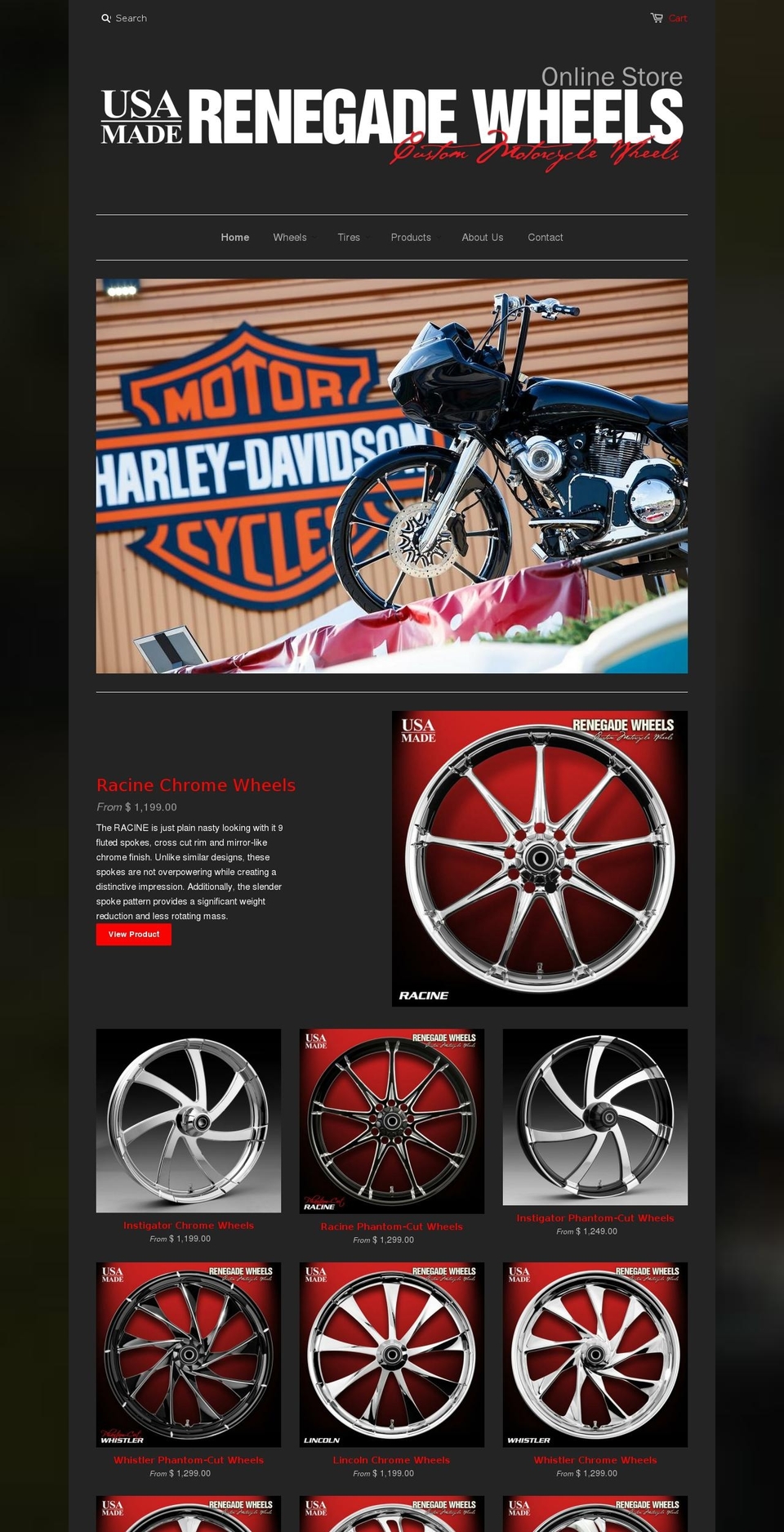renegadewheelsparts.com — Shopify storefront screenshot