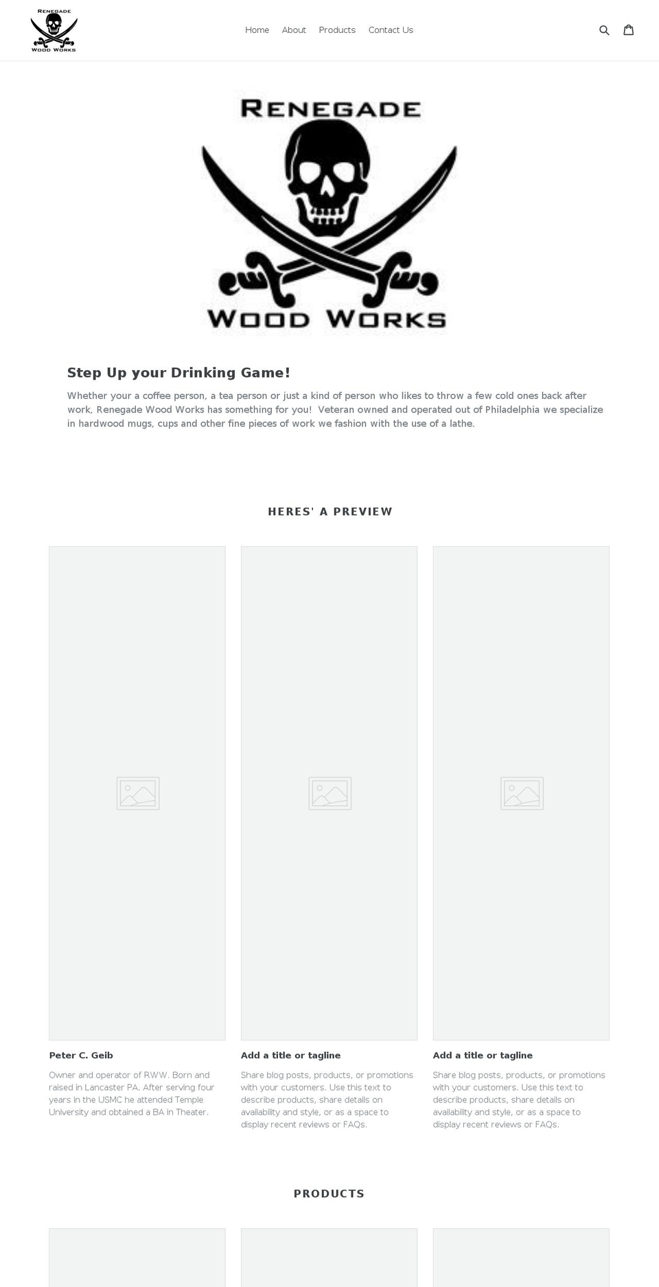 renegadeww.com — Shopify storefront screenshot