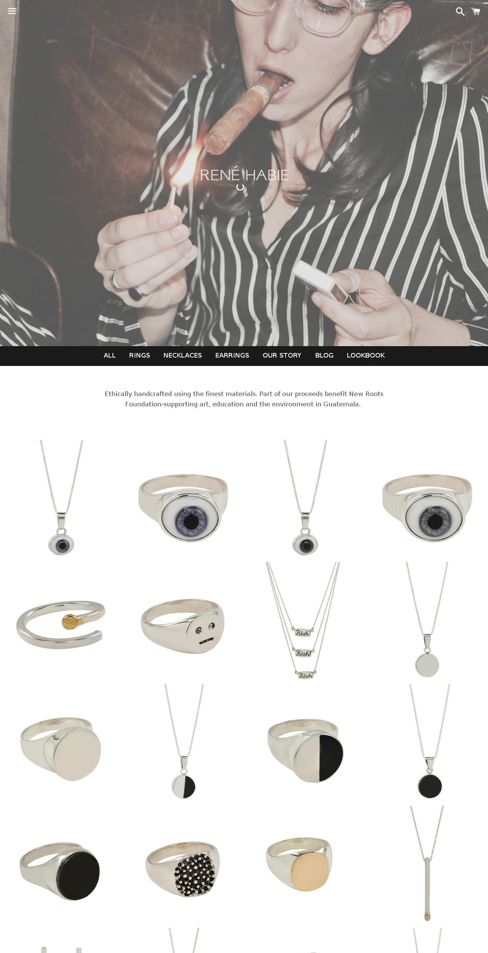 renehabie.com shopify website screenshot