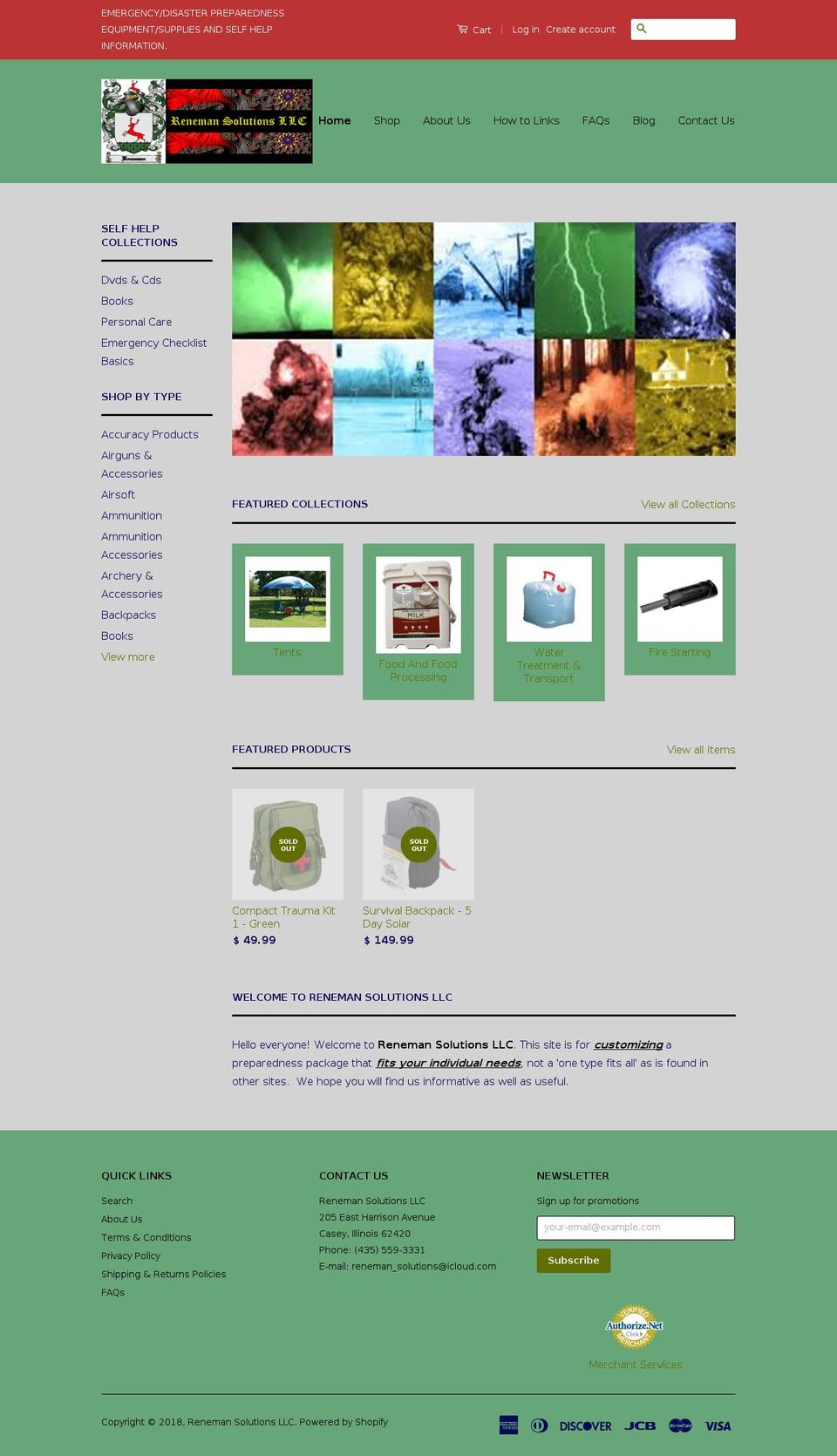 renemansolutions.com — Shopify storefront screenshot