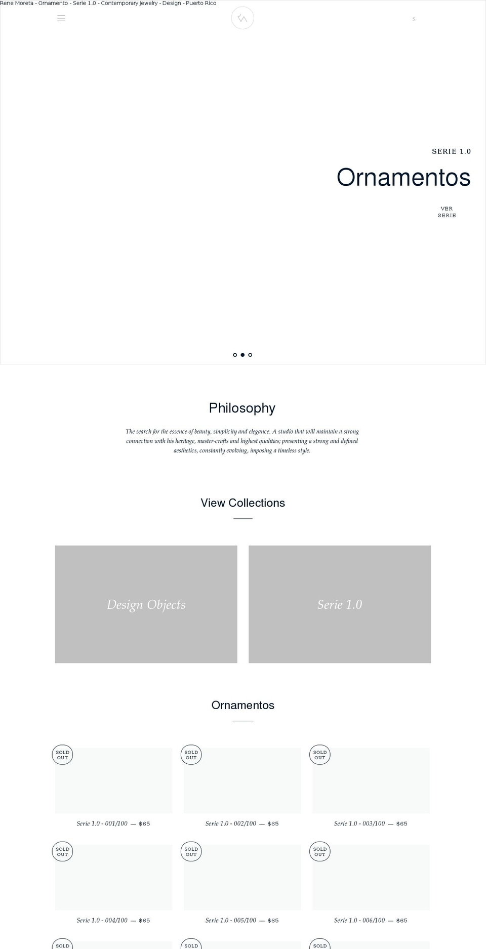 renemoreta.com shopify website screenshot