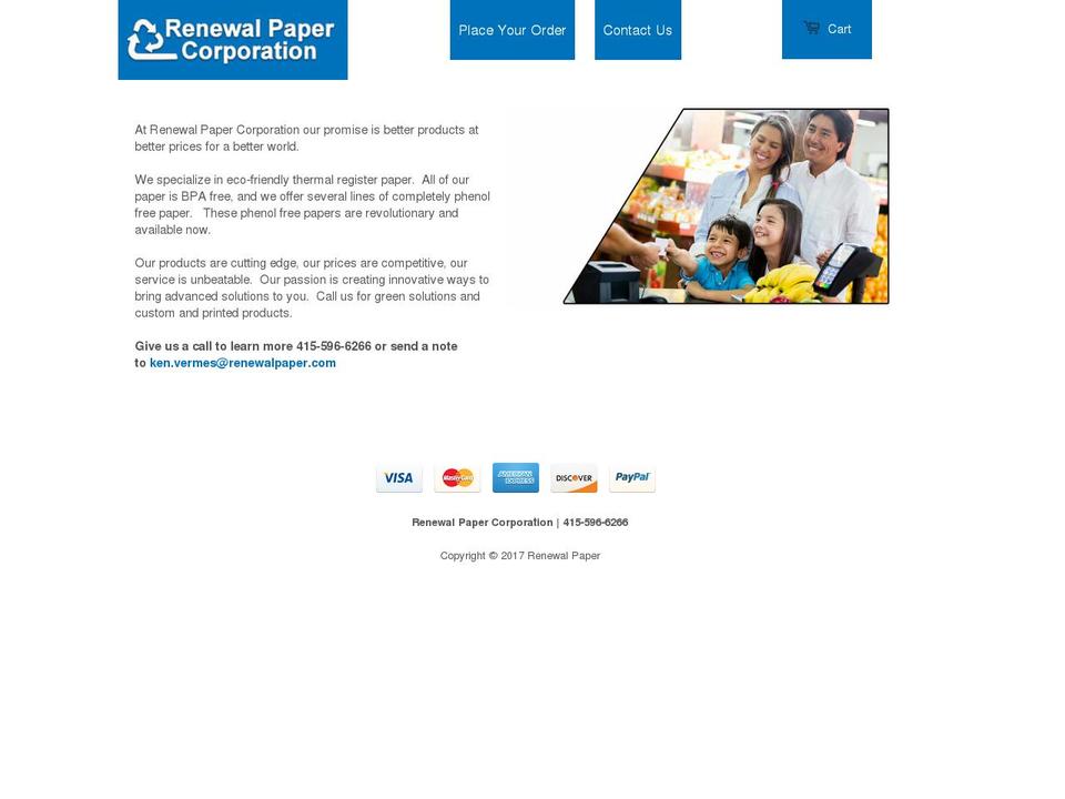 renewalpaper.com shopify website screenshot