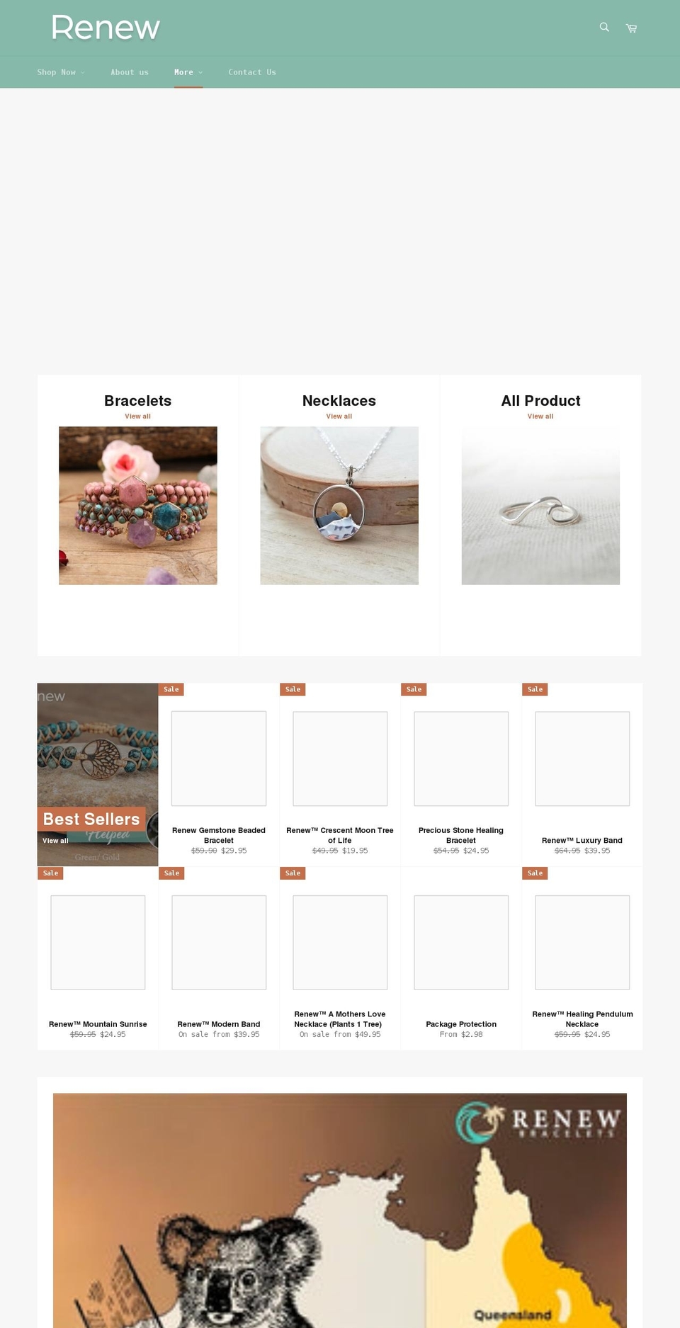 renewbracelets.com shopify website screenshot
