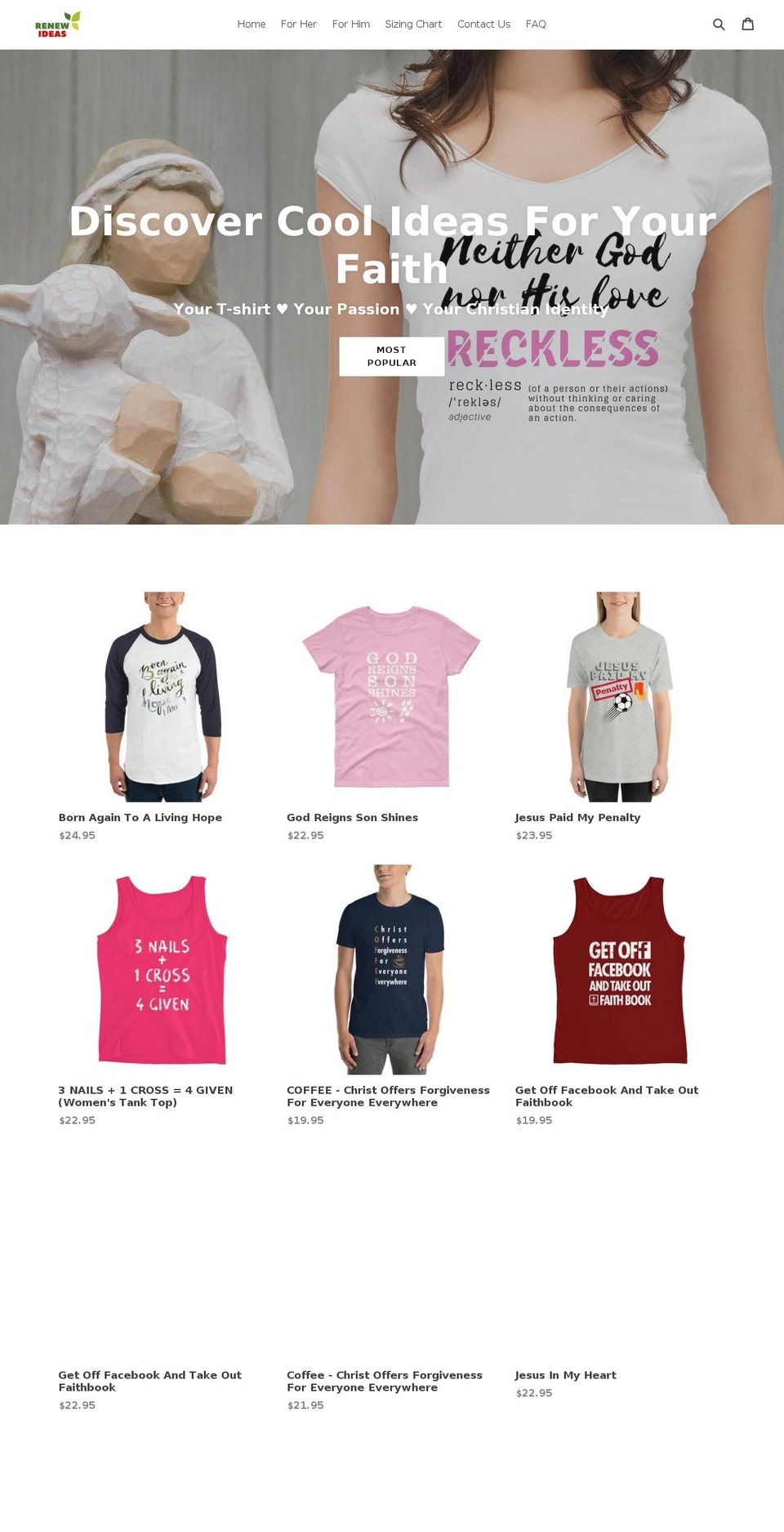 renewideas.com — Shopify storefront screenshot