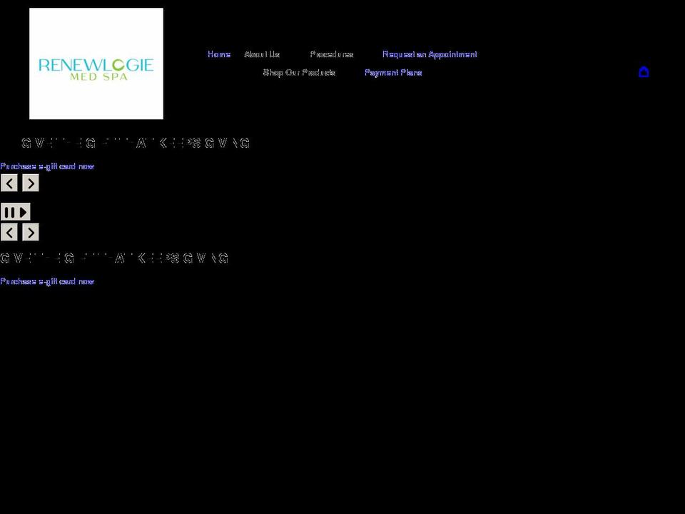 renewlogiemedspa.com shopify website screenshot