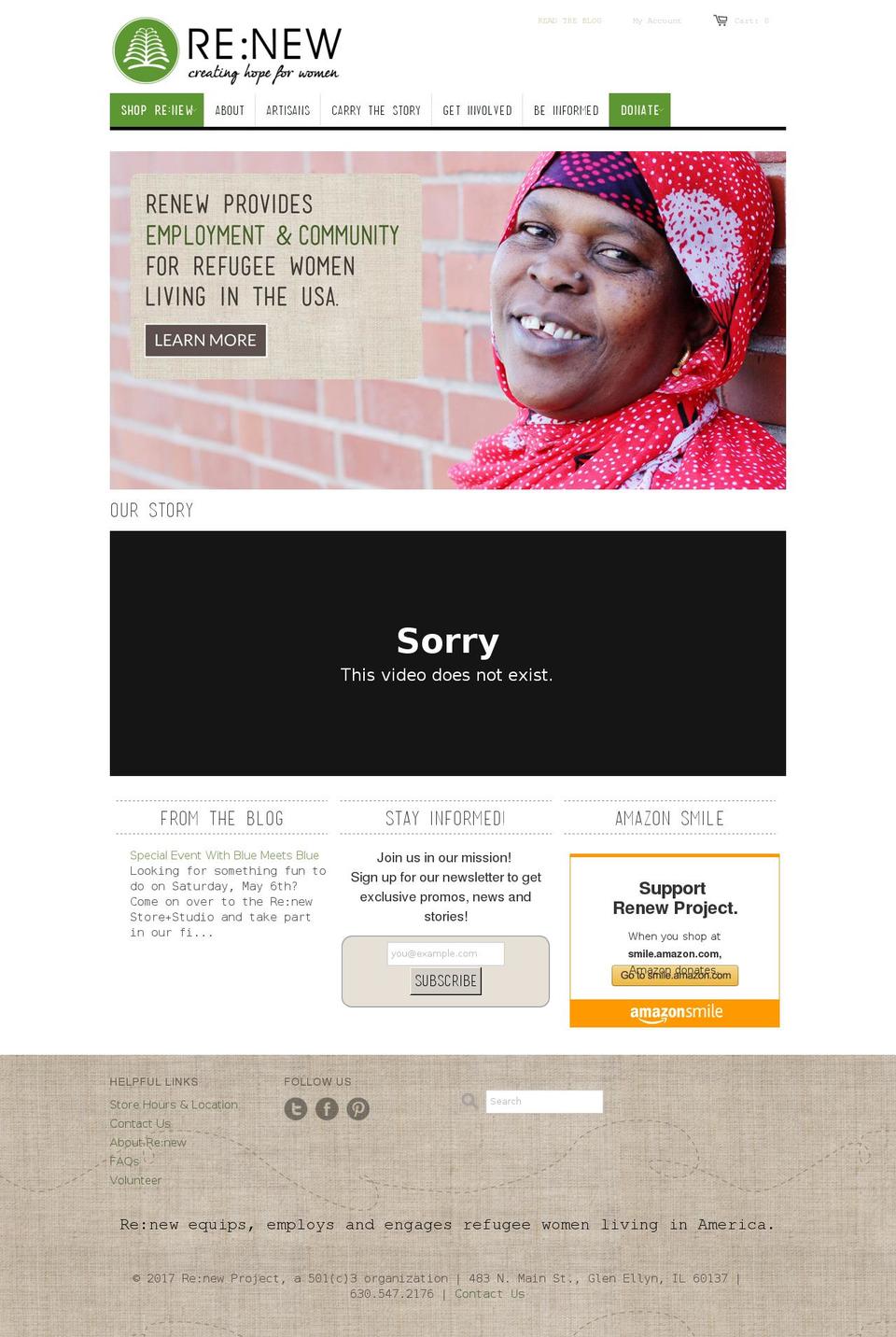 renewproject.com shopify website screenshot