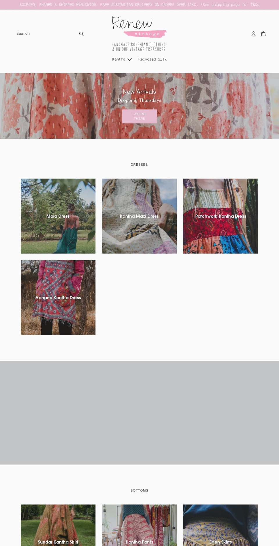 renewvintage.com shopify website screenshot