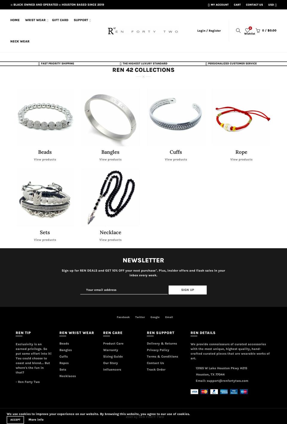 renfortytwo.com shopify website screenshot
