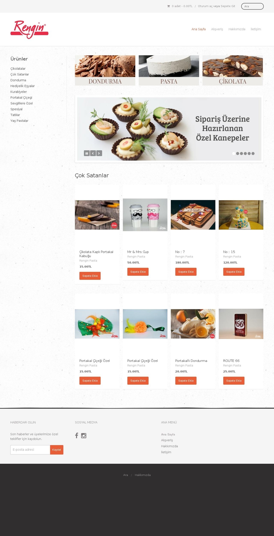 renginpasta.com shopify website screenshot