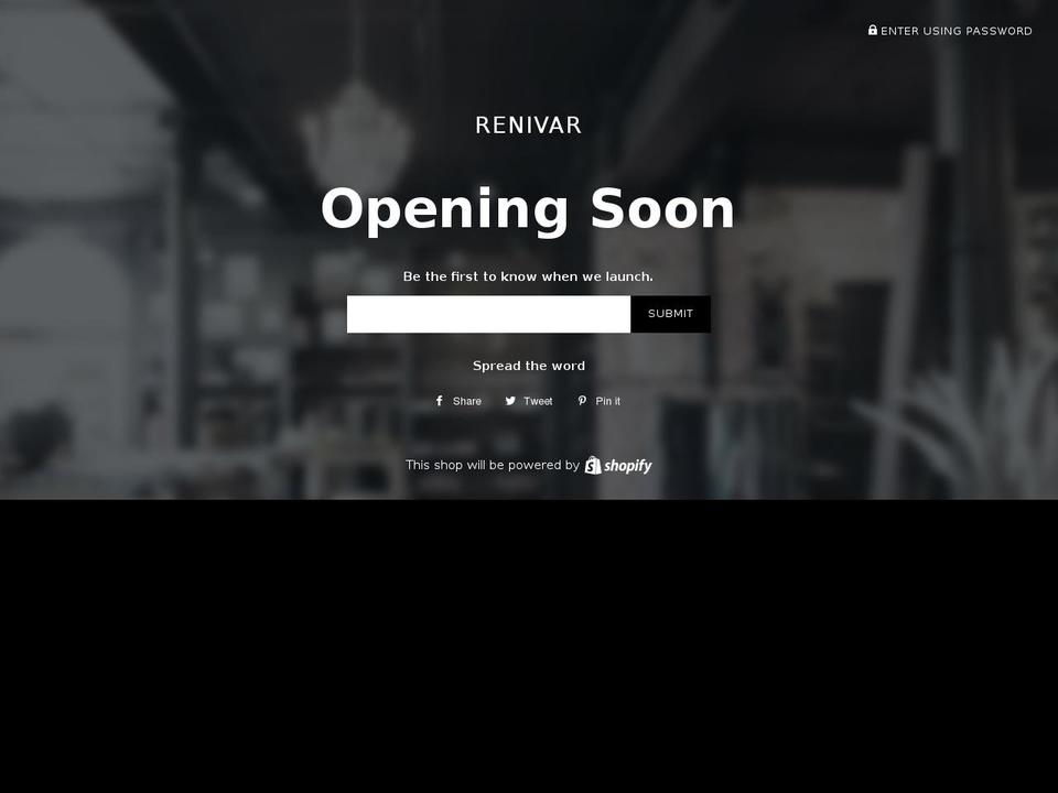 renivar.com shopify website screenshot