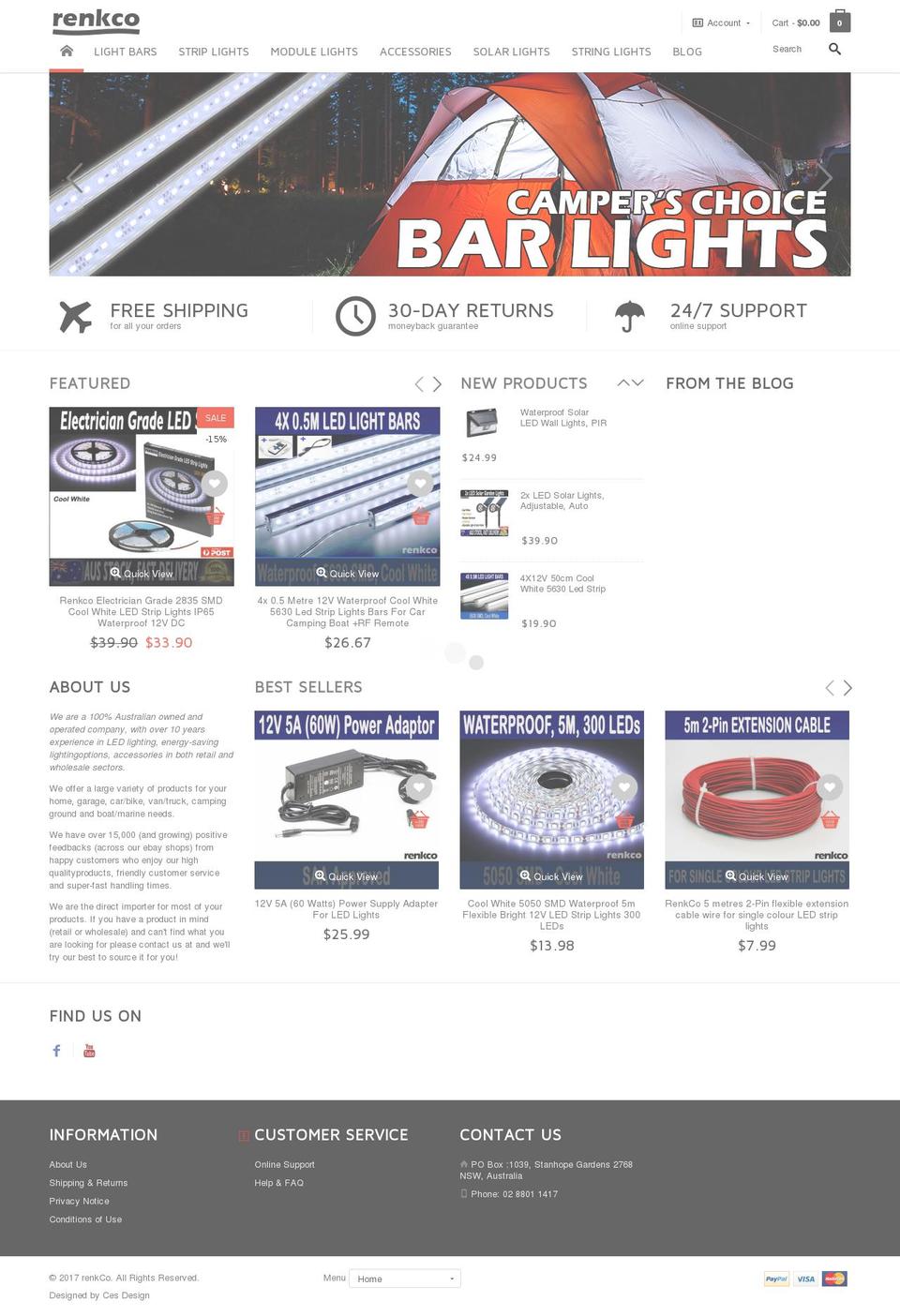 renkCo Shopify theme site example renkco.com.au