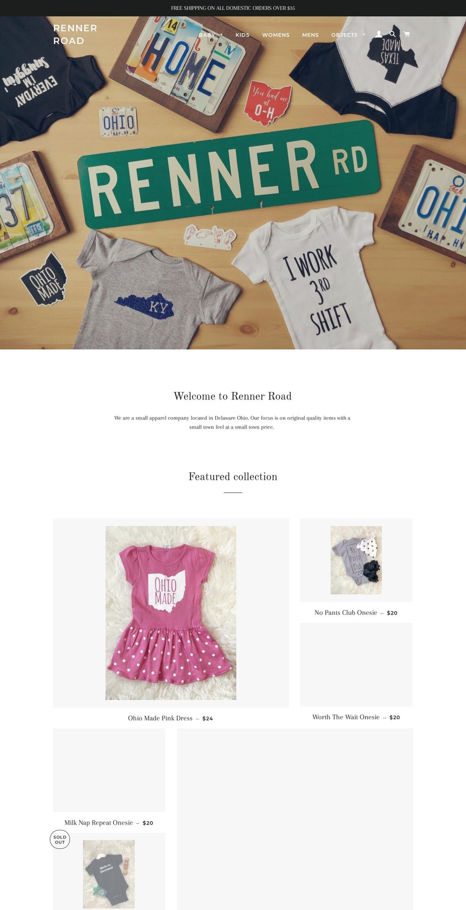 rennerroad.com — Shopify storefront screenshot