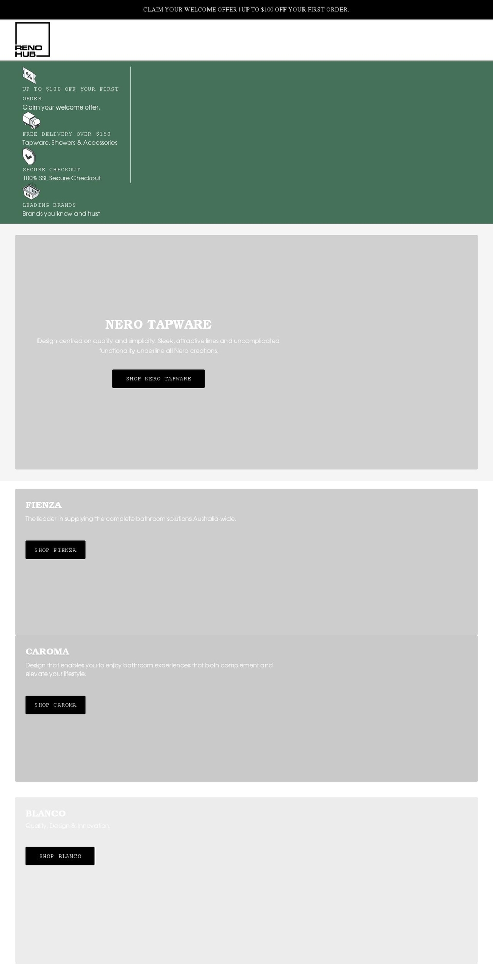 renohub.com.au shopify website screenshot