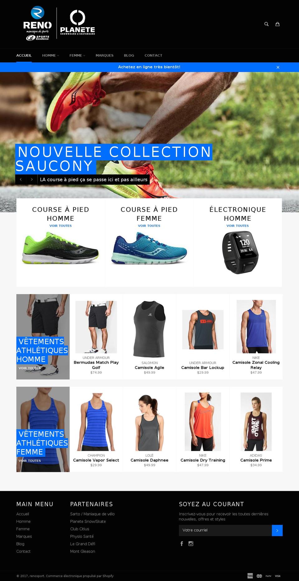 renosport.ca shopify website screenshot