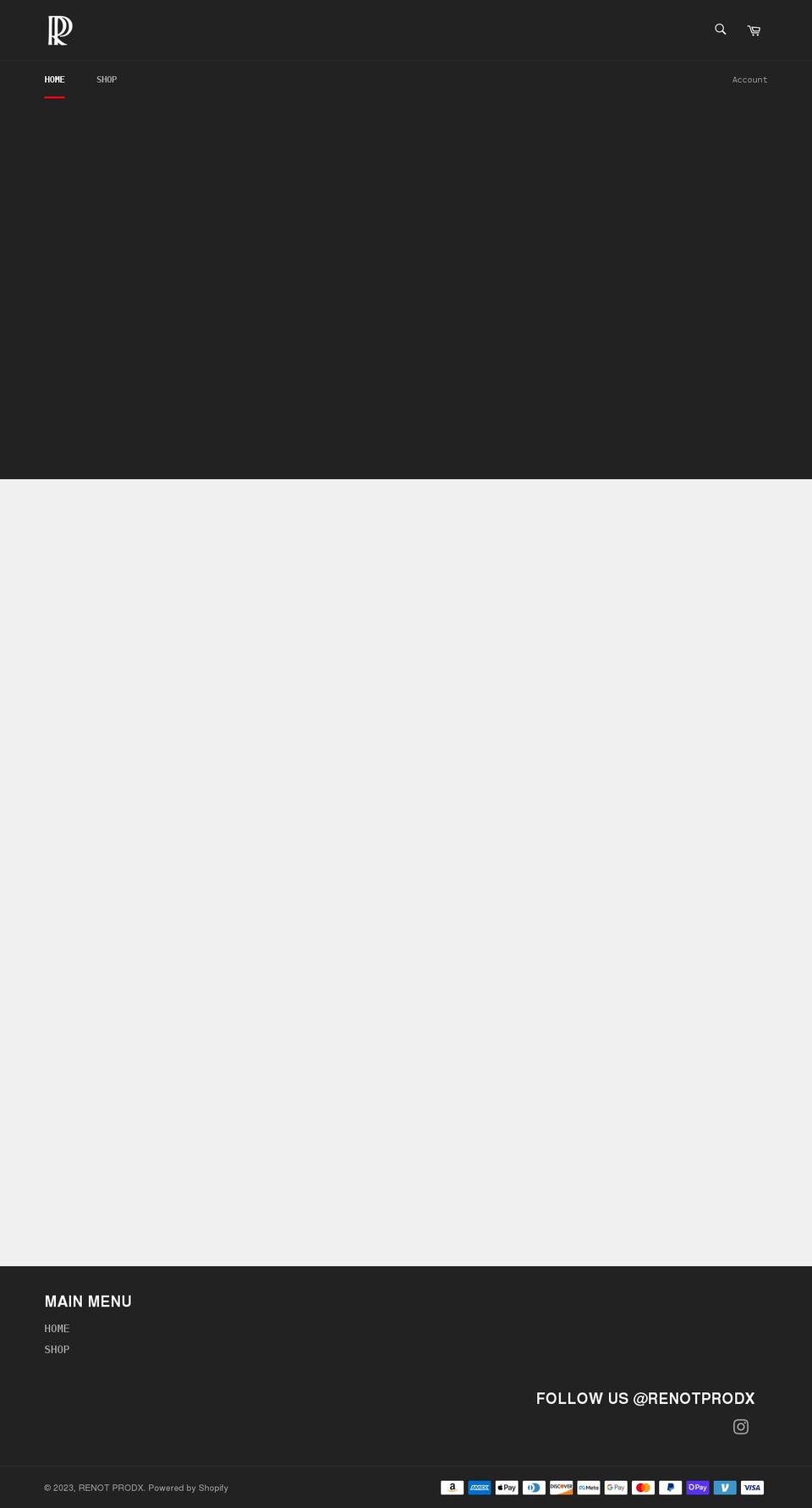 renotprodx.shop shopify website screenshot