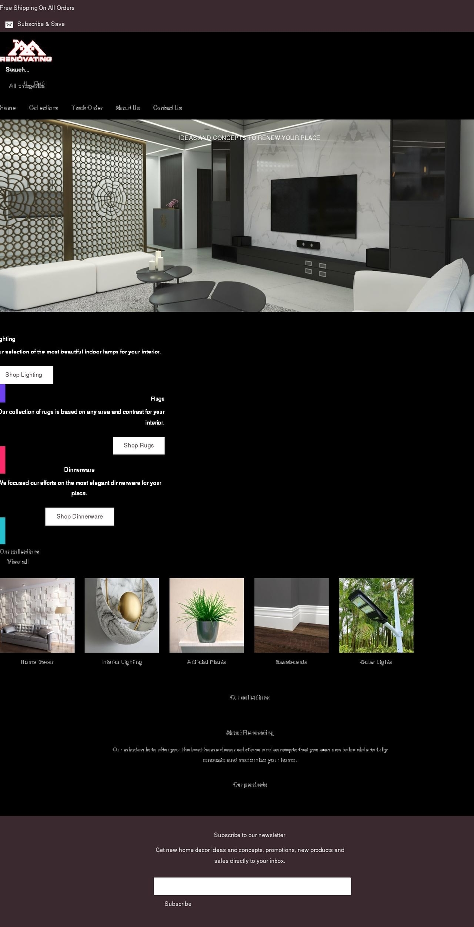 renovating.us shopify website screenshot