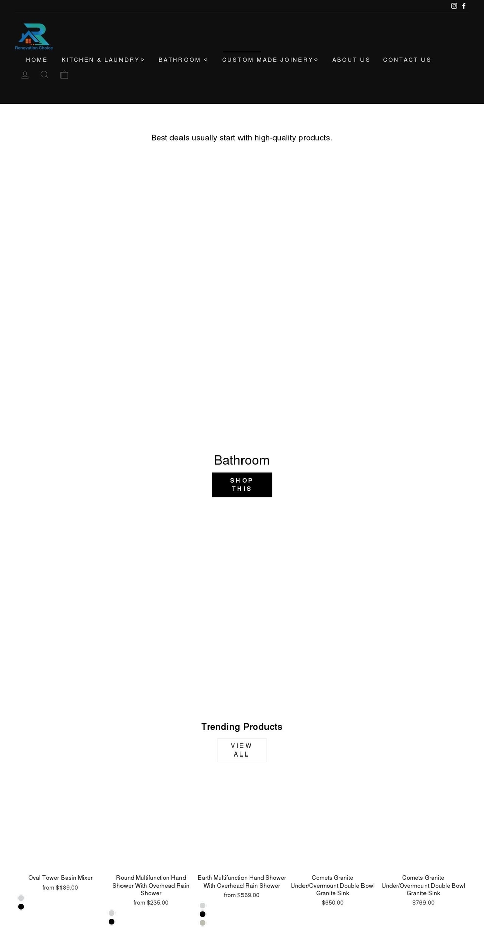 renovationchoice.com.au shopify website screenshot