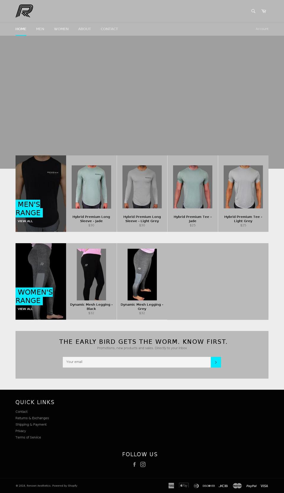 renownaesthetics.com — Shopify storefront screenshot