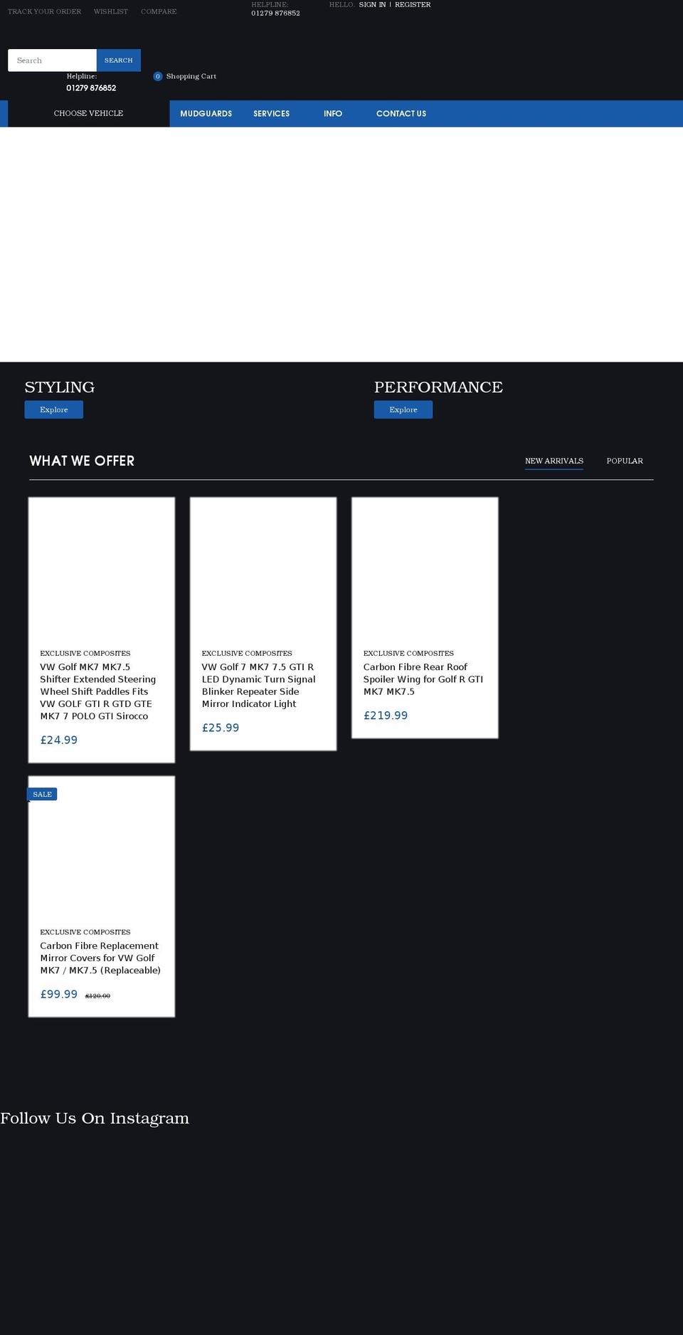 renownedperformance.com shopify website screenshot