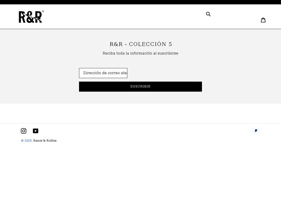 renoxandroblox.com shopify website screenshot