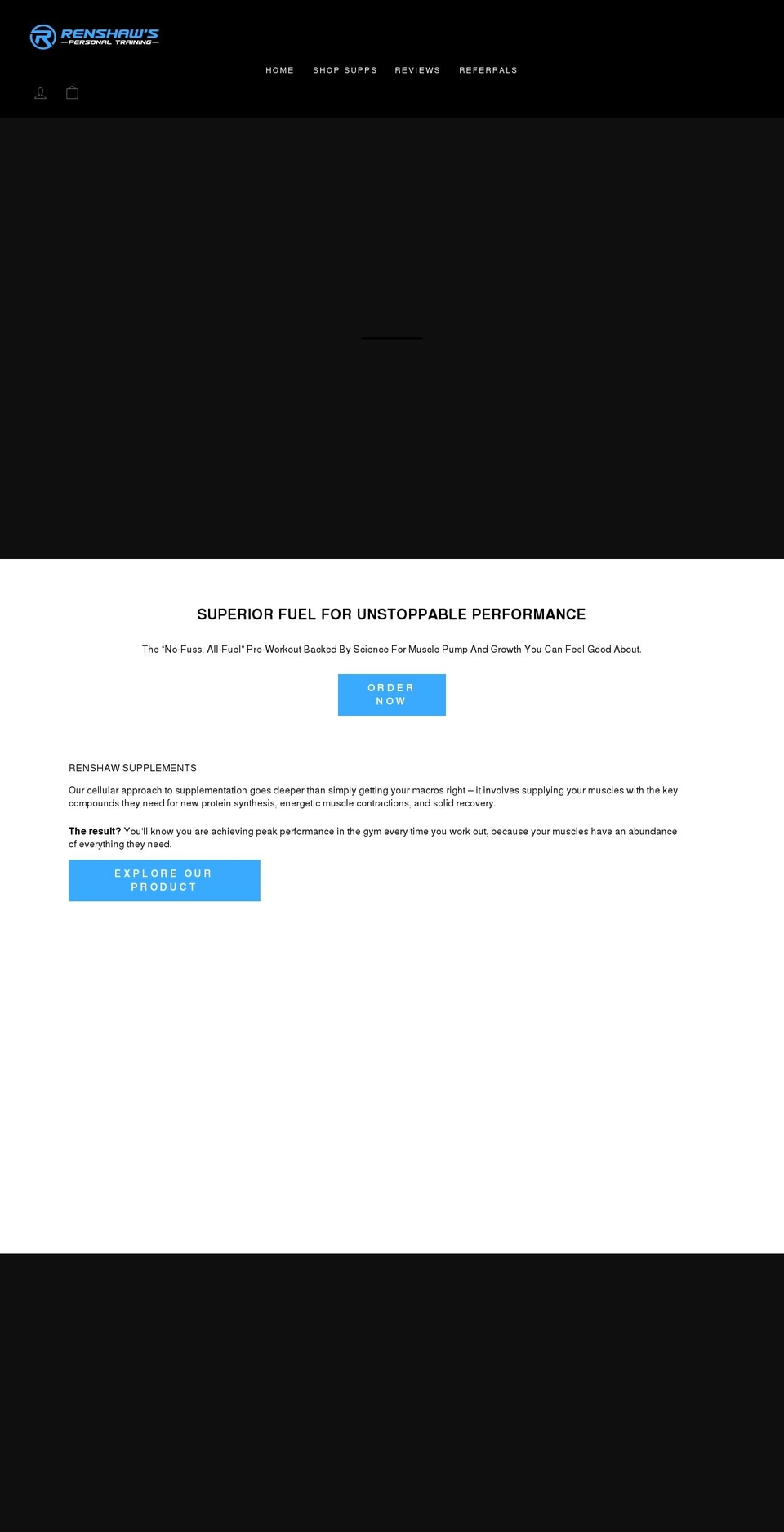 renshaws-personal-training.myshopify.com shopify website screenshot