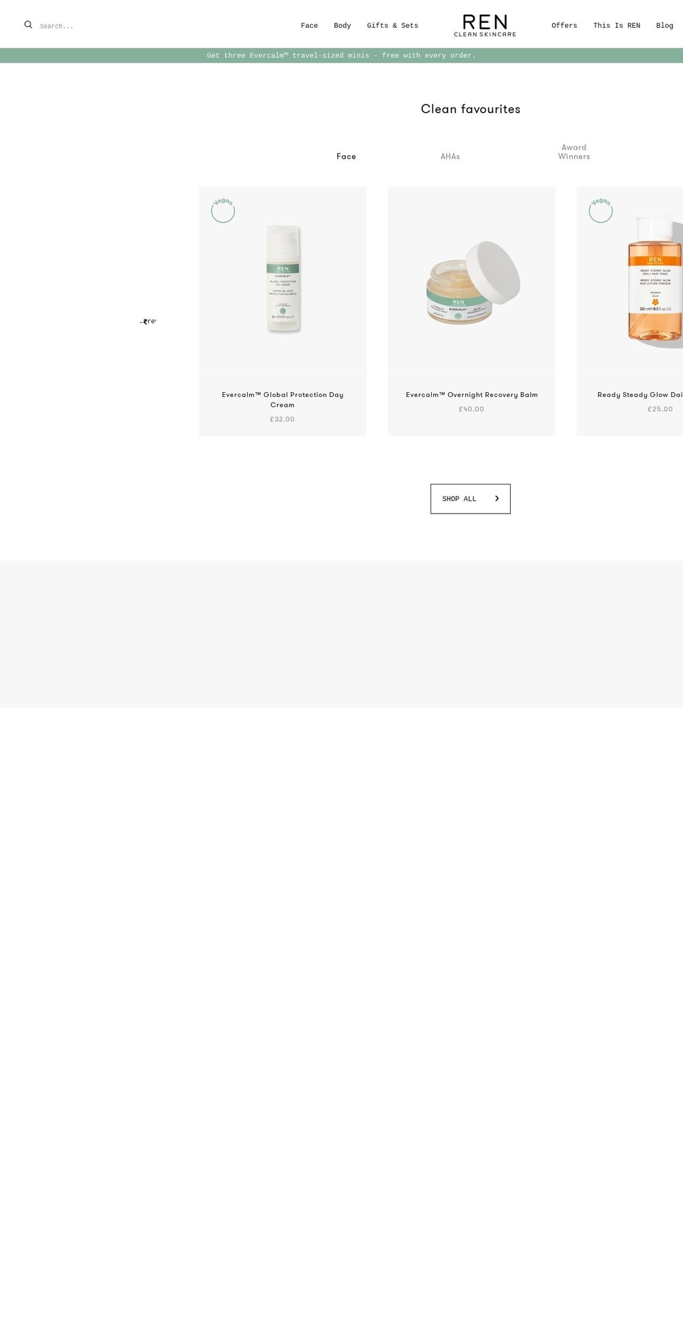 renskincare.de shopify website screenshot