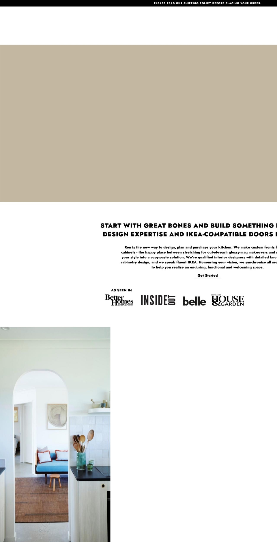 renstudio.com.au shopify website screenshot
